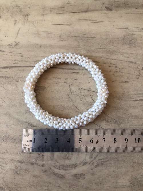 Seed pearl bangle